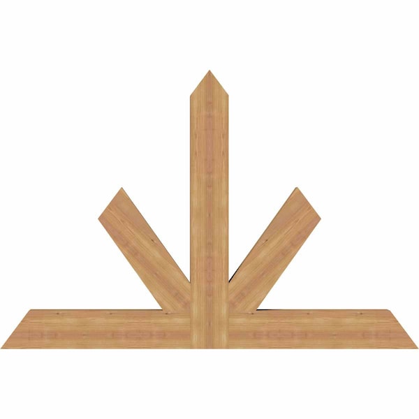 Ekena Millwork Saratoga Timber Gable Bracket, Western Red Cedar, 60"W x 40"H x 3 1/2"D x 5 1/2"F, 16/12 Pitch GBW060X40X0406SAR00SWR - main
